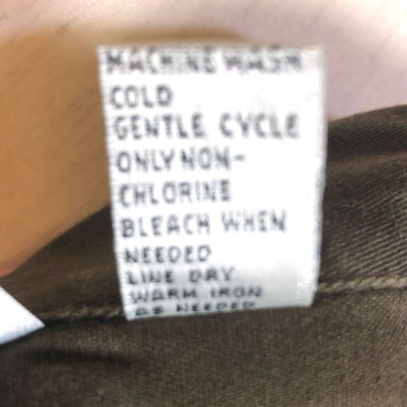 Chico's Olive Green Jacket Medium Stretch Cotton - Picture 7 of 7